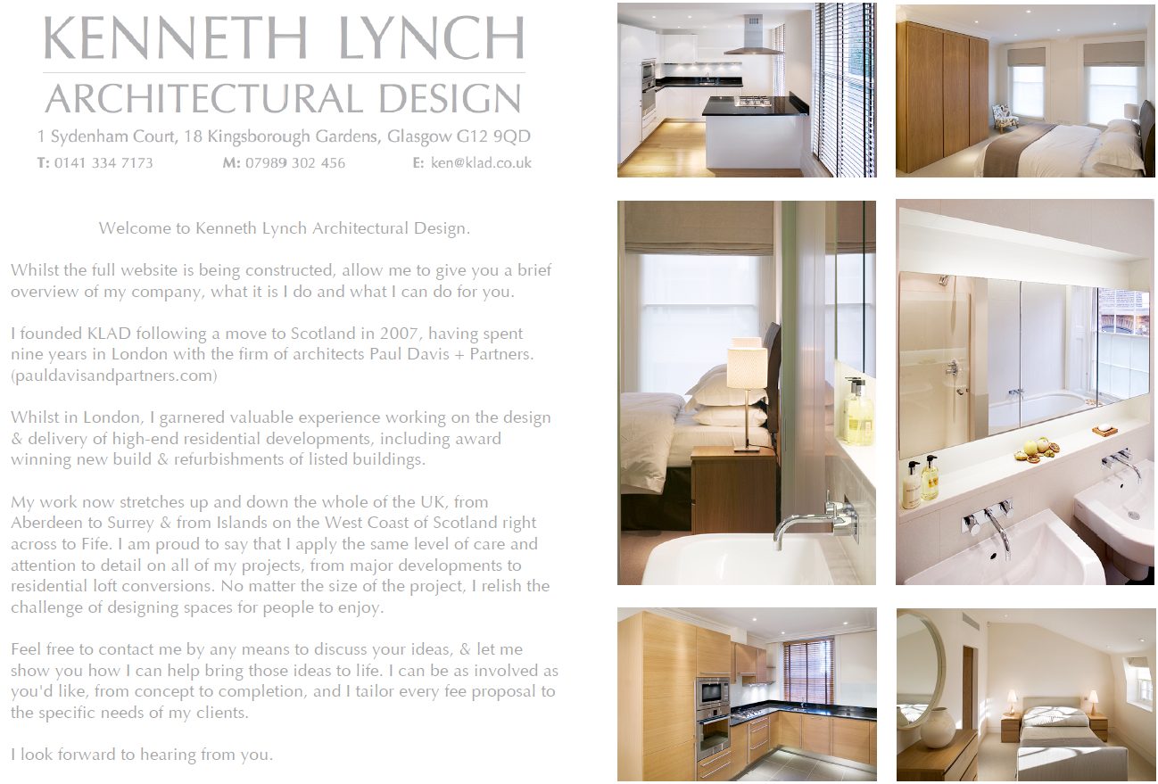 Kenneth Lynch Architectural Design Holding Page
